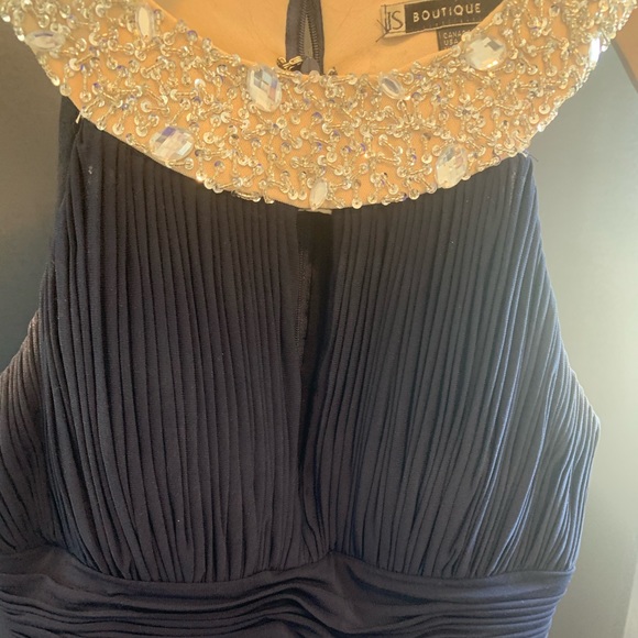 David’s Bridal - JS Boutique - Navy Blue gown EUC - size 4 - Picture 5 of 9